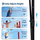 8x11ft 2-in-1 Volleyball Practice Net W ball Return Adjustable Training Station