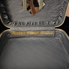 Vintage Blue Hard Case Carry On Travel Suitcase W mirror