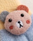 Baby Unisex Knit Wool Gloves Mittens  Embroidered Bear fish  Multicolor O s