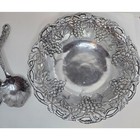 Vint Arthur Court Designs 1995 Aluminum Grapes   Leaves Bowl 12      Serving Set