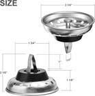 2pack Kitchen Sink Strainer Plugs 3-1 2  Stainless Steel Drain Filter