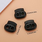 Double Hole Cord Lock slide Lock toggle paracord Spring Loaded Plastic 50pcs