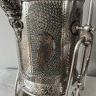 Antique Meridian Silver Plate Company Tilting Water Pitcher With Goblet 