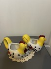 Chestnut Creek Rooster   Hen Creamer Sugar Bowl Set Kitchen Chicken Vintage 2005