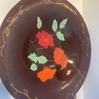 5 Vintage Copper Enamel Plates Signed Mf Mid Century Modern