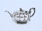 1890 James Dixon   Sons England Epbm Aesthetic Melon Chased Coffee Tea Set