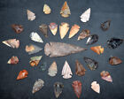    32 Pc Lot Flint Arrowhead Ohio Collection Project Spear Points Knife Blade   