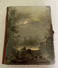 Victorian Celluloid Photo Album Cherubs Ornate Brass Clasp Antique
