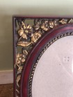 Ornate Vintage Style Picture Frame 5x7 Burgundy Gold Baroque Floral Flowers