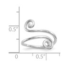 14k White Gold Swirl Toe Ring