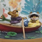 Wee Forest Folk Pond Mice  Pm-6 Forget-me-knot  red Row Boat 