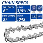 6  Chainsaw Chain   Guide Bar Set - 4 Replacement Blades For Mini Electric Saw