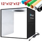 12  Led Photo Studio Light Box Folding Photography Shooting Tent Background Kit
