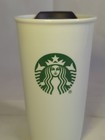 Starbucks Ceramic 10 Oz Tumbler Coffee Travel Mug With Sliding Lid Cup