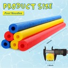 12 Pack Pool Noodles Bulk Foam Swimming Noodles Large Hollow Bright Foam Tube   