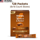 Nescaf   Taster s Choice  Instant Coffee Packets  16 Count  pack Of 8   Black