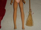 Vintage 1965 Ideal Toys Samatha Bewitched Doll W Red Dress   Broom Stick Rare   