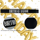 Birthday Sash  Birthday Baddie Sash Black Glitter Sash With Silver Foil Sparkly 