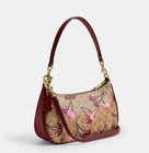 Nwt Coach Teri Signature Leather Shoulder Bag With Cherry Print Cy694