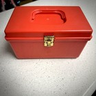 Vintage 70   s Will-hold Sewing Box W  Tray  Red  By Wilson Mfg Corp - Made In Usa