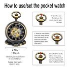 Unendlich U Classic Vintage Mechanical Pocket Watch  Arabic Numerals Scale Me   