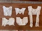 Vintage Detachable Collar Lot 5 Embroidered Lace Cutwork 1930s 1940s 1950s