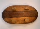 Hand Carved Unfinished Wooden Dough Bowl 14 5x8 Inch Rustic Wood Bowl