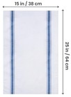 Blue Dish Towels  12 Pack - 15 X 25 Inches  100  Ring Spun Cotton Highly Abso   