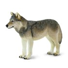 Gray Wolf Miniature Animal Safari Collectible Toy Figurine 4  L 2  H