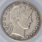 1905-s Barber Half Dollar Pcgs Vf35 Nice Coin