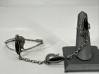 Sterling Southwest Ladies Slave Design Bracelet  Ring   Pendant Combo Black Onyx