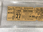 Louis Armstrong 1961 Unused Concert Ticket  Jazz Orchestra Usa Louie Ephemera Ta
