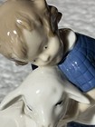 Vintage Grafenthal Carl Schneiders East Germany Girl Hugging Lamb 1877