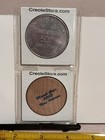 New Vintage 1968 Girl Scouts Of Southeast Lousiana Metal   Wood Coin Set