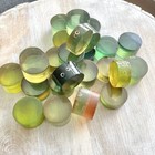 25 Pc Lot Green Tones Vintage Lucite Not Bakelite Barrel Rod End Pieces