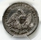 1860-o   Seated Liberty Quarter   Pcgs Xf40   Original   Great Antique Tone  