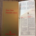 Air Canada First Class Ticket Wallet - Hard Stock - 1980   s Era