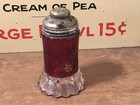 St Louis Worlds Fair 1904 Ruby Flash Glass Salt Pepper Combo Shaker