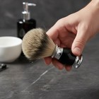 Shaving Set Mach3 Black Razor Pure Badger Brush   Stand Luxury - Mens Gift Kit