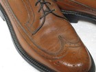Vtg Johnston Murphy Aristocraft Shoes 8 5d Tan Wingtip Brogues V Cleat Goodyear