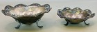 Pair Of Delicate Antique Russian Enamelled Silver Footed Bowls