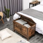 Vintage Look Wooden Chest Storage Trunk Box Bench Living Room Coffee Table Decor