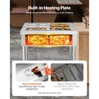 Uimoso Electric Steam Table With Undershelf And Six 1 3 Pans