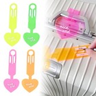 Fluorescent Baggage Tag Portable Anti-lost Pvc Suitcase Label Travel Luggage Tag