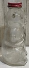 Bear Bank Bottle Vtg Snow Crest Beverages Glass W o Slotted Coin Lid 7   
