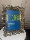 Vintage Gold Tone Metal Filigree 5  X 7  Picture Frame Hollywood Regency Mcm