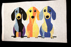Needlepoint Canvas Art Dogs Puppies Dachshund Bh Designs 13 Mesh Zweigart Signed