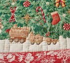 Deck The Halls Christmas Tree Reversible Quilt full queen