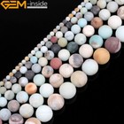 Natural Matte Aquamarine Mookaite Round Loose Spacer Jewellery Making Beads 15 