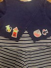 Vintage Gymboree Rainbow Tag Cape Cod 1997 Baby Girls Outfit Blue Coastal 6-12 M
